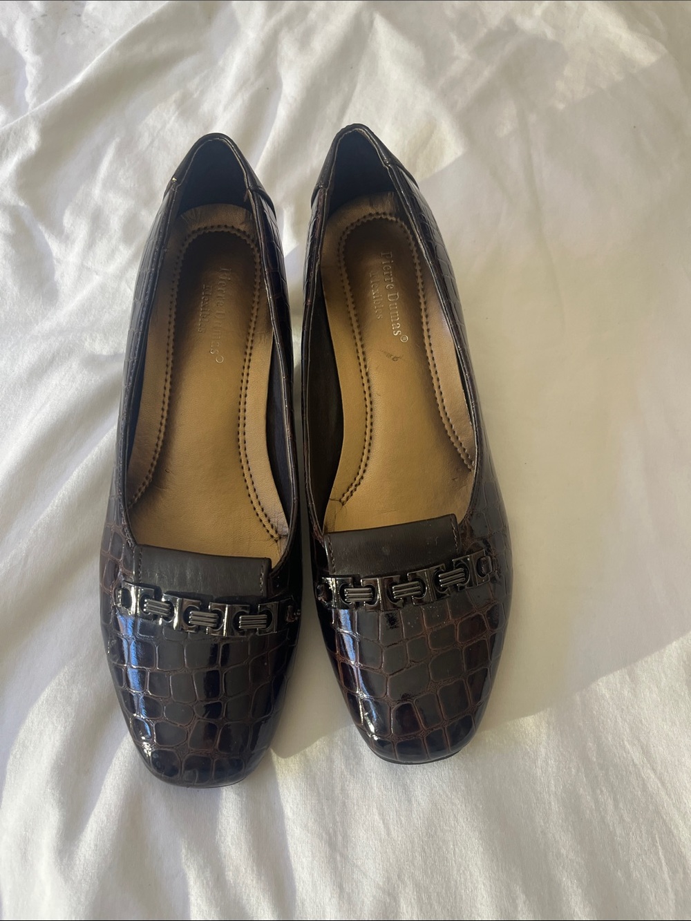 Pierre Dumas Flexibles Croc embossed women’s size 9